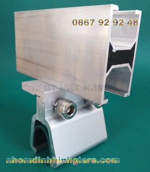 Thanh rail nhôm 26x50 - kẹp biên - kẹp giữa