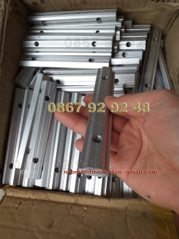 Thanh rail nhôm 26x50 - kẹp biên - kẹp giữa