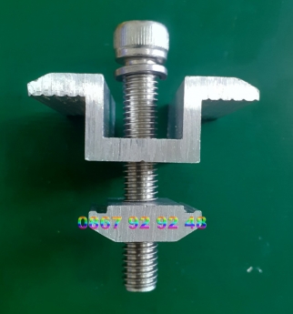 Thanh rail nhôm 26x50 - kẹp biên - kẹp giữa