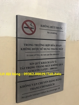 Xưởng sản xuất biển No smoking, biển báo cấm hút thuốc mica, inox giá – Làm biển văn phòng