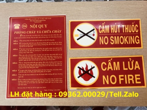 Xưởng sản xuất biển No smoking, biển báo cấm hút thuốc mica, inox giá – Làm biển văn phòng