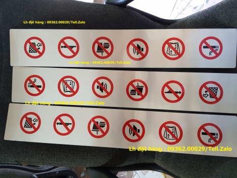 Xưởng sản xuất biển No smoking, biển báo cấm hút thuốc mica, inox giá – Làm biển văn phòng