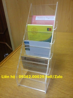 Kệ mica giá rẻ để bàn đựng tờ rơi A4, A5, A6