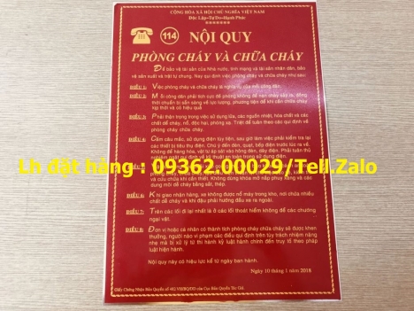 CHuyên sản xuất biển nội quy giá tốt , đặt hàng lấy nhanh