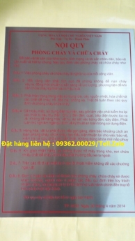 CHuyên sản xuất biển nội quy giá tốt , đặt hàng lấy nhanh