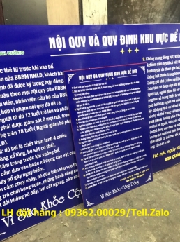 CHuyên sản xuất biển nội quy giá tốt , đặt hàng lấy nhanh