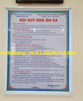 CHuyên sản xuất biển nội quy giá tốt , đặt hàng lấy nhanh