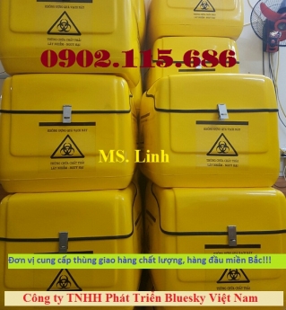 Thùng chở chất thải y tế nguy hại trên xe máy, thùng chở chất thải y tế lây nhiễm trên xe máy