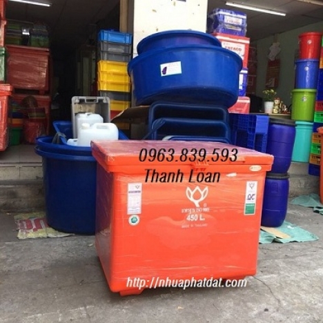 Thùng giữ lạnh hải sản tươi sống, thùng giữ lạnh 450L Thái Lan