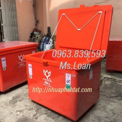 Thùng giữ lạnh hải sản tươi sống, thùng giữ lạnh 450L Thái Lan