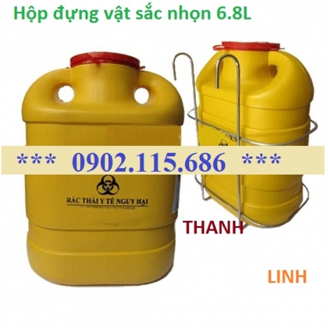 Hộp an toàn, hộp đựng vật sắc nhọn y tế, hộp đựng bơm kim tiêm, tại Hà Nội.