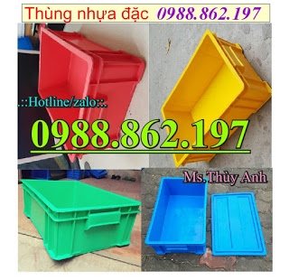 thùng nhựa có nắp B4, hộp nhựa B4, thùng nhựa công nghiệp giá rẻ, sản xuất nhựa công nghiêp