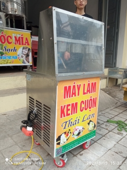 Máy Làm Kem Cuộn Thái Lan Giá Rẻ