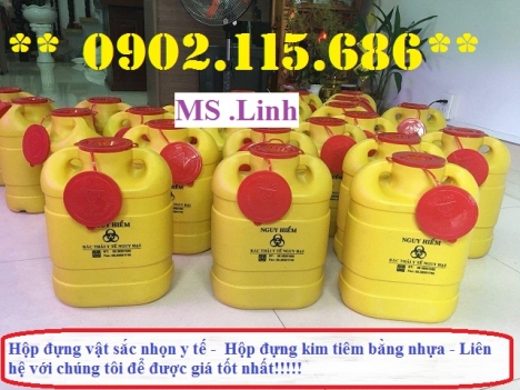 Hộp an toàn, hộp đựng vật sắc nhọn y tế, hộp đựng bơm kim tiêm, tại Hà Nội.