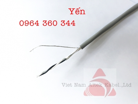 cáp awg, cáp tín hiệu vặn xoắn 1 x 2 x 22AWG Shiled