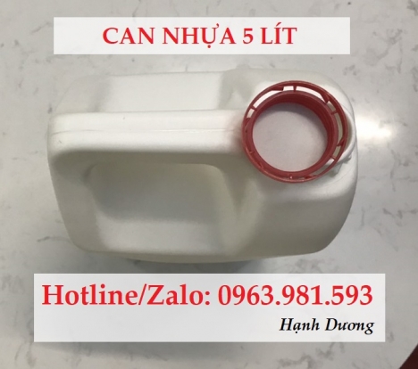 Can nhựa 5L, can nhựa đựng hóa chất 5L