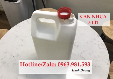 Can nhựa 5L, can nhựa đựng hóa chất 5L
