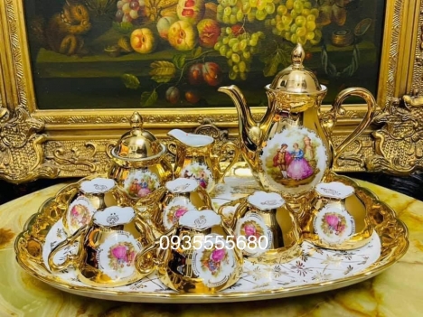 Giao lưu bộ khay trà hàng Anh cao cấp
