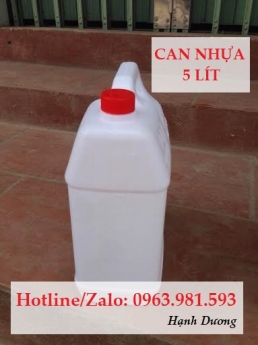 Can nhựa 5L, can nhựa đựng hóa chất 5L