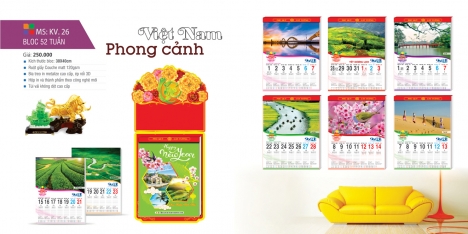 Công ty in lịch tết giá rẻ | in lịch tết 2022