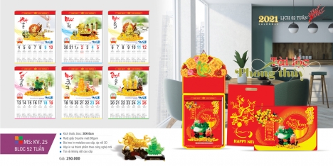 Công ty in lịch tết giá rẻ | in lịch tết 2022