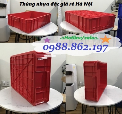 Sóng nhựa đặc HS007, sóng nhựa bít, thùng nhựa HS007, thùng nhựa có nắp đậy