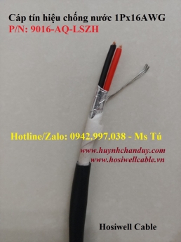 Cáp tín hiệu chống nước chống nhiễu Cu/PVC/OSCR/WBL/LSZH 2x16AWG