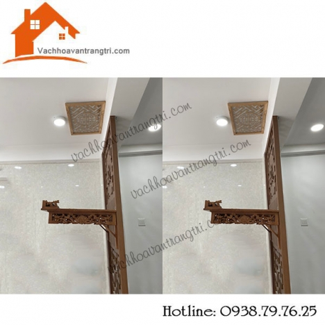Lắp bàn thờ treo tường gỗ tại quận Tân phú hcm