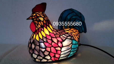 Giao lưu em đèn tiffany hình con vật hàng UK