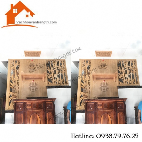 Lắp bàn thờ treo tường gỗ tại quận Tân phú hcm