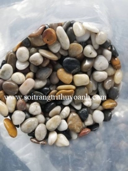 Sỏi bóng trộn các màu, sỏi bóng nhiều màu, sỏi bóng trang trí hcm