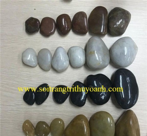 Sỏi bóng trộn các màu, sỏi bóng nhiều màu, sỏi bóng trang trí hcm