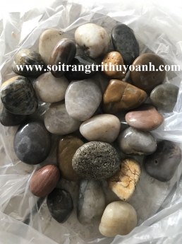 Sỏi bóng trộn các màu, sỏi bóng nhiều màu, sỏi bóng trang trí hcm