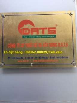 Biển công ty mica, đồng, inox sản xuất tại Hà Nội