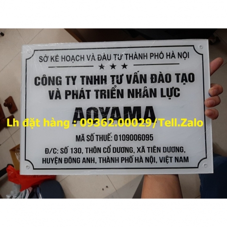 Biển công ty mica, đồng, inox sản xuất tại Hà Nội