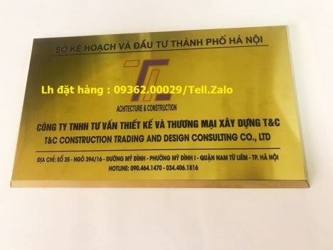 Biển công ty mica, đồng, inox sản xuất tại Hà Nội