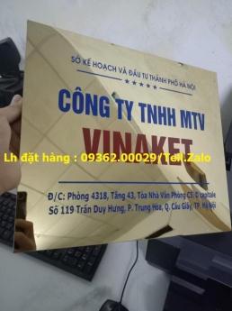 Biển công ty mica, đồng, inox sản xuất tại Hà Nội