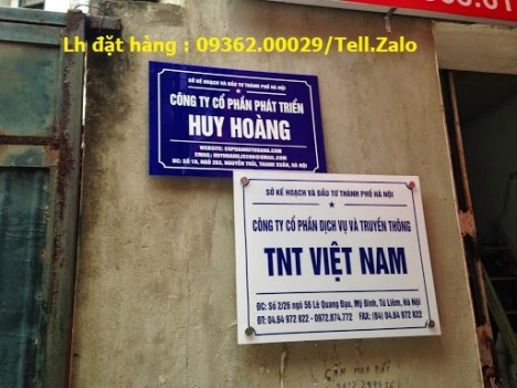 Biển công ty mica, đồng, inox sản xuất tại Hà Nội