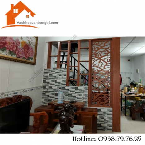 Quận 12- Vách ngăn cầu thang phong thủy cnc đẹp hiện đại