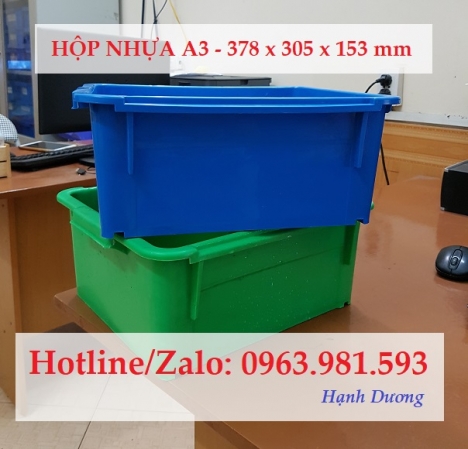 Hộp nhựa A3, thùng nhựa đặc A3, khay nhựa A3, sóng nhựa bít