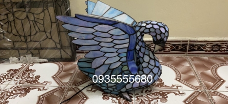 Giao lưu đôi đèn ngủ tiffany thiên nga UK