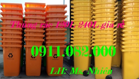 Thùng rác 120L 240L 660L giá rẻ-thùng rác 2 ngăn giá sỉ tại tiền giang