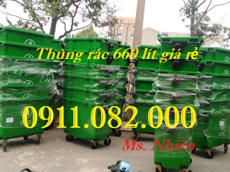 Thùng rác 120L 240L 660L giá rẻ-thùng rác 2 ngăn giá sỉ tại tiền giang