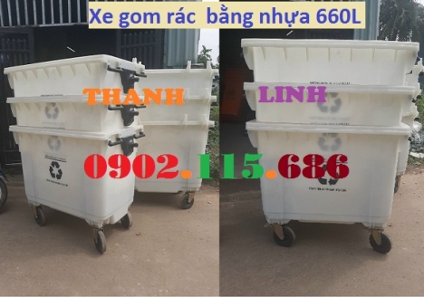 Xe thu gom rác 660L  – lựa chọn hoàn hảo bảo vệ môi trường đô thị