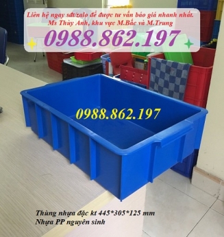 thùng nhựa đặc,Thùng nhựa YM003,thùng nhựa đặc kích thước 455 x 305 x 125mm,