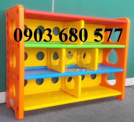 Kệ nhựa, giá để nhựa, tủ nhựa trẻ em dành cho trường lớp mầm non