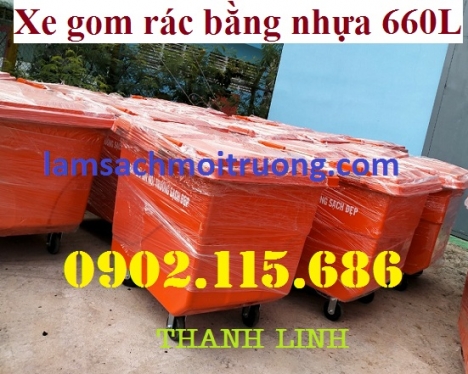 Xe thu gom rác 660L  – lựa chọn hoàn hảo bảo vệ môi trường đô thị