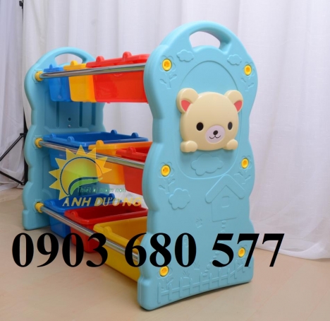 Kệ nhựa, giá để nhựa, tủ nhựa trẻ em dành cho trường lớp mầm non