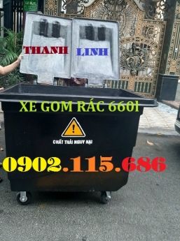 Xe thu gom rác 660L  – lựa chọn hoàn hảo bảo vệ môi trường đô thị