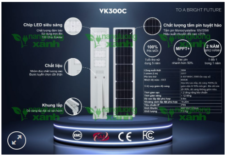 Đèn chiếu sáng năng lượng mặt trời VK300C